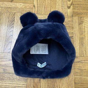 Mayoral FAUX FUR EARS HAT, Chin Strap, Navy, 24M